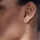 2 - Robin 1.04 ctw Ruby Bezel set Women Drop Dangle Earrings 