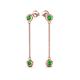 3 - Robin 1.16 ctw Green Garnet Bezel set Women Drop Dangle Earrings 