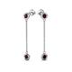 3 - Robin 1.26 ctw Red Garnet Bezel set Women Drop Dangle Earrings 