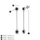 4 - Robin 1.26 ctw Red Garnet Bezel set Women Drop Dangle Earrings 