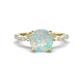 1 - Laila 1.88 ctw Opal (8.00 mm) Hidden Halo Engagement Ring 