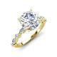 3 - Laila 2.50 ctw IGI Certified Lab Grown Diamond (8.00 mm) Hidden Halo Engagement Ring 
