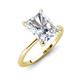 3 - Morgan 2.60 ctw Center IGI Certified Lab Grown Diamond Radiant Shape with Prong Studded Natural Diamond Solitaire Plus Engagement Ring 