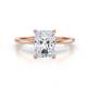 1 - Morgan 2.60 ctw Center IGI Certified Lab Grown Diamond Radiant Shape with Prong Studded Natural Diamond Solitaire Plus Engagement Ring 