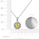 3 - Urania 0.93 ctw Yellow Sapphire (5.00 mm) and Lab Grown Diamond Floral Halo Pendant 