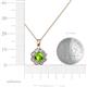 3 - Urania 0.90 ctw Peridot (5.00 mm) and Lab Grown Diamond Floral Halo Pendant 