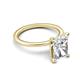 5 - Morgan 2.60 ctw Center IGI Certified Lab Grown Diamond Radiant Shape with Prong Studded Natural Diamond Solitaire Plus Engagement Ring 