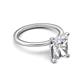 5 - Morgan 2.60 ctw Center IGI Certified Lab Grown Diamond Radiant Shape with Prong Studded Natural Diamond Solitaire Plus Engagement Ring 