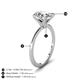 4 - Morgan 2.58 ctw IGI Certified Lab Grown Diamond Oval Shape with Prong Studded Natural Diamond Solitaire Plus Engagement Ring 