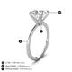 5 - Morgan 2.15 ctw Center GIA Certified Natural Diamond (SI/H) with Prong Studded Natural Diamond Solitaire Plus Engagement Ring 