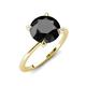 3 - Morgan 3.15 ctw Center Black Diamond with Prong Studded Natural Diamond Solitaire Plus Engagement Ring 