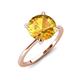 3 - Morgan 2.05 ctw Center Citrine with Prong Studded Natural Diamond Solitaire Plus Engagement Ring 