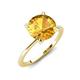 3 - Morgan 2.05 ctw Center Citrine with Prong Studded Natural Diamond Solitaire Plus Engagement Ring 