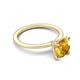 3 - Morgan 1.30 ctw Center Citrine with Prong Studded Natural Diamond Solitaire Plus Engagement Ring 