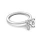 3 - Morgan 1.25 ctw Center Moissanite with Prong Studded Natural Diamond Solitaire Plus Engagement Ring 