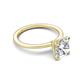 3 - Morgan 1.25 ctw Center Moissanite with Prong Studded Natural Diamond Solitaire Plus Engagement Ring 