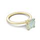 3 - Morgan 1.05 ctw Center Opal with Prong Studded Natural Diamond Solitaire Plus Engagement Ring 