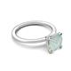 3 - Morgan 1.05 ctw Center Opal with Prong Studded Natural Diamond Solitaire Plus Engagement Ring 