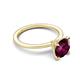 3 - Morgan 1.50 ctw Center Rhodolite Garnet with Prong Studded Natural Diamond Solitaire Plus Engagement Ring 