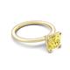 3 - Morgan 2.00 ctw Center Created Yellow Sapphire with Prong Studded Natural Diamond Solitaire Plus Engagement Ring 