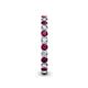 4 - Tiffany 2.40 mm Rhodolite Garnet and Lab Grown Diamond Eternity Band 