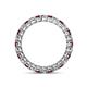 5 - Tiffany 2.40 mm Rhodolite Garnet and Lab Grown Diamond Eternity Band 