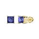 1 - Zoey Iolite (4mm) Solitaire Stud Earrings 