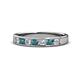 1 - Kathiryn 3.00 mm London Blue Topaz and Diamond 7 Stone Wedding Band 