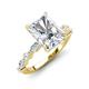 3 - Laila 3.04 ctw IGI Certified Lab Grown Diamond Radiant Shape Hidden Halo Engagement Ring 