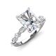 3 - Laila 3.04 ctw IGI Certified Lab Grown Diamond Radiant Shape Hidden Halo Engagement Ring 