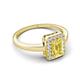 5 - Karah 0.78 ctw Yellow Sapphire Emerald Shape (6x4 mm) Accented Side Natural Diamond Halo Engagement Ring 