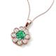 3 - Urania 1.75 ctw Created Alexandrite (6.00 mm) and Accented Lab Grown Diamond Halo Floral Pendant 
