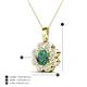 4 - Urania 1.75 ctw Created Alexandrite (6.00 mm) and Accented Lab Grown Diamond Halo Floral Pendant 