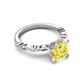 5 - Laila 2.98 ctw Created Yellow Sapphire (8.00 mm) Hidden Halo Engagement Ring 