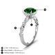 4 - Laila 2.23 ctw Created Emerald (8.00 mm) Hidden Halo Engagement Ring 