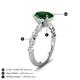 5 - Laila 2.38 ctw Emerald Oval Shape (9x7 mm) Hidden Halo Engagement Ring 