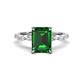 1 - Laila 2.78 ctw Emerald Emerald Shape (9x7 mm) Hidden Halo Engagement Ring 
