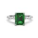 1 - Laila 2.48 ctw Created Emerald (9x7 mm) Emerald Shape Hidden Halo Engagement Ring 