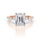 1 - Laila 2.28 ctw Moissanite Emerald Shape (9x7 mm) Hidden Halo Engagement Ring 