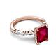 4 - Laila 2.38 ctw Ruby Emerald Shape (9x7 mm) Hidden Halo Engagement Ring 