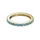 7 - Gracie 0.99 ctw Blue Topaz (2.30 mm) Women Eternity Band 