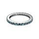 7 - Gracie 0.99 ctw London Blue Topaz (2.30 mm) Women Eternity Band 