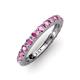 3 - Gracie 1.50 ctw Pink Sapphire (2.70 mm) Women Eternity Band 