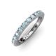 3 - Gracie 1.10 ctw Aquamarine (2.70 mm) Women Eternity Band 