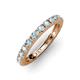 3 - Gracie 1.10 ctw Aquamarine (2.70 mm) Women Eternity Band 