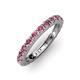 3 - Gracie 1.10 ctw Pink Tourmaline (2.70 mm) Women Eternity Band 