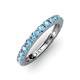 3 - Gracie 1.30 ctw Blue Topaz (2.70 mm) Women Eternity Band 