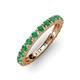 3 - Gracie 1.10 ctw Emerald (2.70 mm) Women Eternity Band 