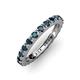 3 - Gracie 1.40 ctw Blue Diamond (2.70 mm) Women Eternity Band 