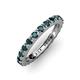 3 - Gracie 1.40 ctw London Blue Topaz (2.70 mm) Women Eternity Band 